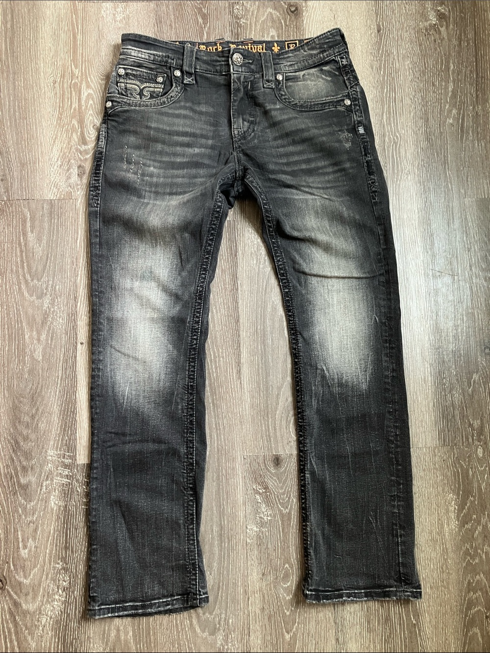 Rock Revival Noel Straight men's jeans in a black wash